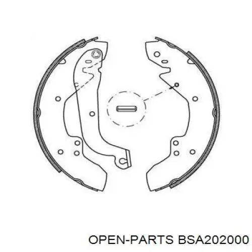 Задние барабанные колодки BSA202000 Open Parts