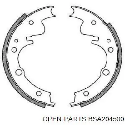 Задние барабанные колодки BSA204500 Open Parts