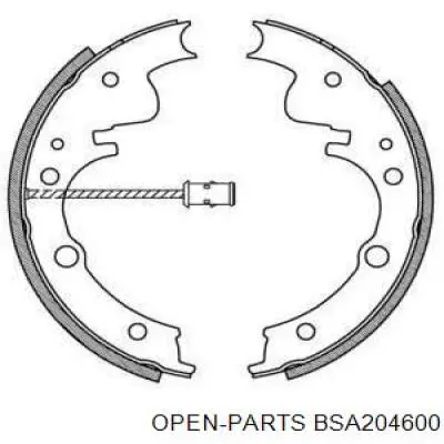 Задние барабанные колодки BSA204600 Open Parts