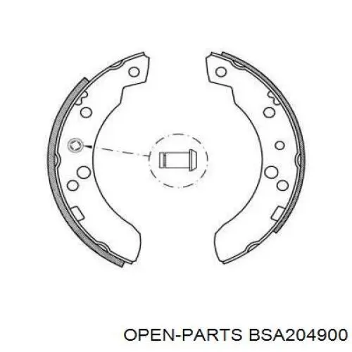 Задние барабанные колодки BSA204900 Open Parts