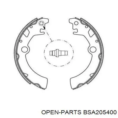 Задние барабанные колодки BSA205400 Open Parts