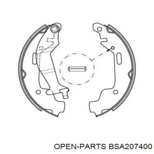 Задние барабанные колодки BSA207400 Open Parts