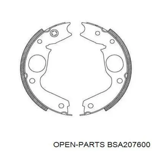 Колодки ручника BSA207600 Open Parts