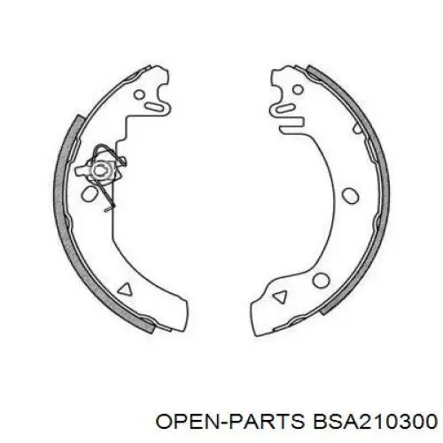 Задние барабанные колодки BSA210300 Open Parts