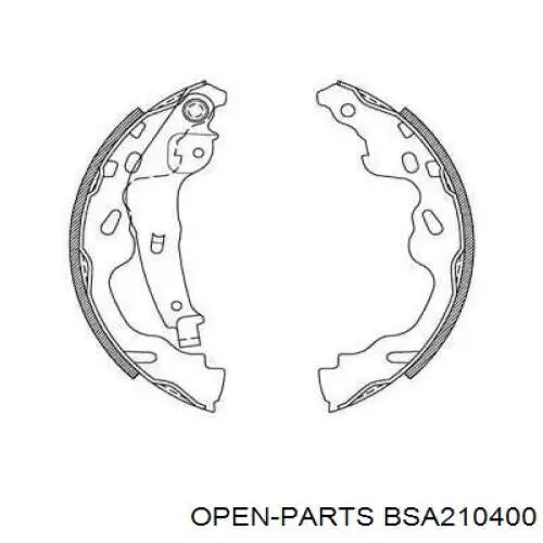 Задние барабанные колодки BSA210400 Open Parts