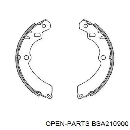 Задние барабанные колодки BSA210900 Open Parts