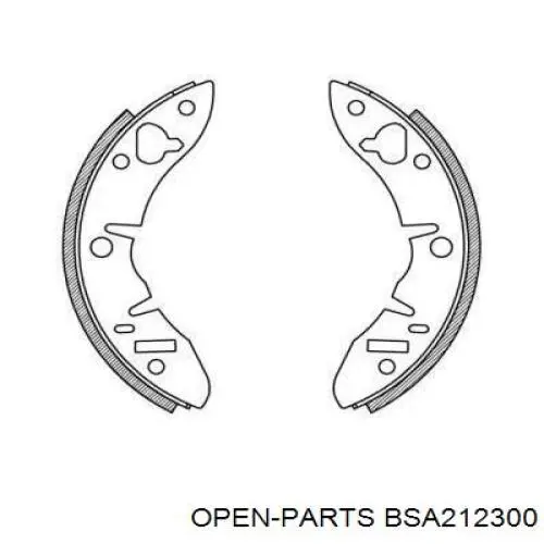 Задние барабанные колодки BSA212300 Open Parts