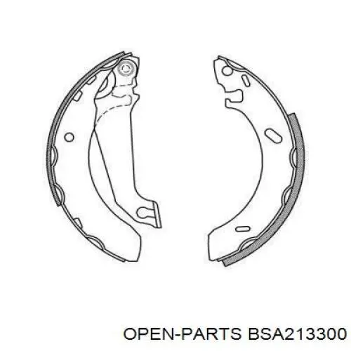 Задние барабанные колодки BSA213300 Open Parts