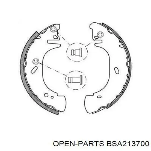 Задние барабанные колодки BSA213700 Open Parts