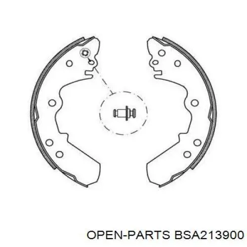 Задние барабанные колодки BSA213900 Open Parts