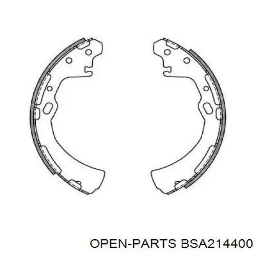 Задние барабанные колодки BSA214400 Open Parts