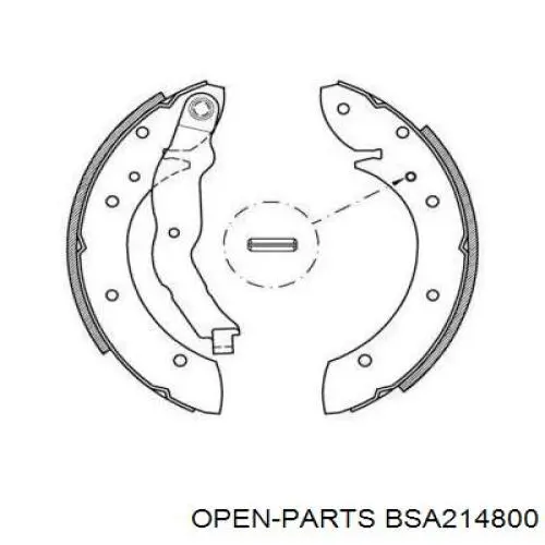 Задние барабанные колодки BSA214800 Open Parts