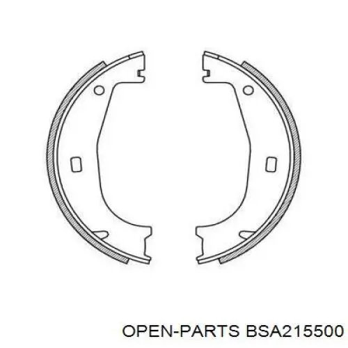 Колодки ручника BSA215500 Open Parts