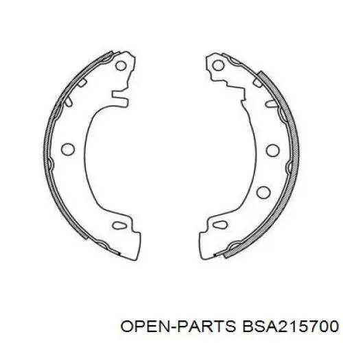 Задние барабанные колодки BSA215700 Open Parts