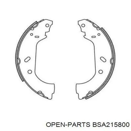 Задние барабанные колодки BSA215800 Open Parts