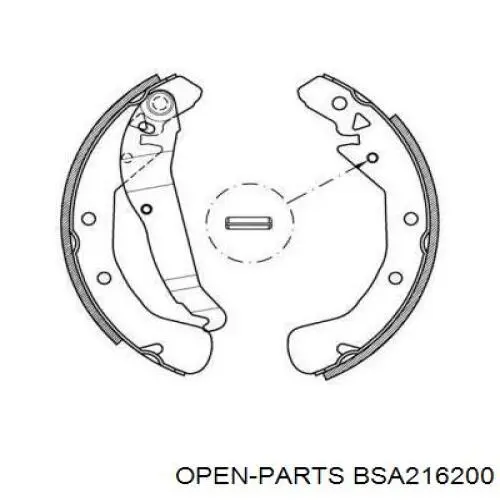 Задние барабанные колодки BSA216200 Open Parts