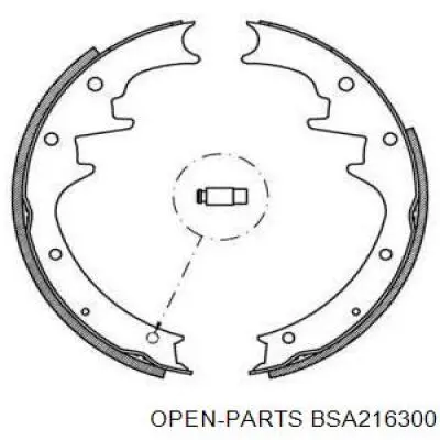 Задние барабанные колодки BSA216300 Open Parts