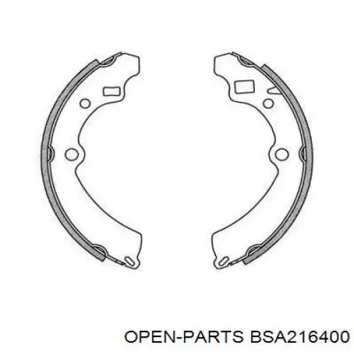 Задние барабанные колодки BSA216400 Open Parts