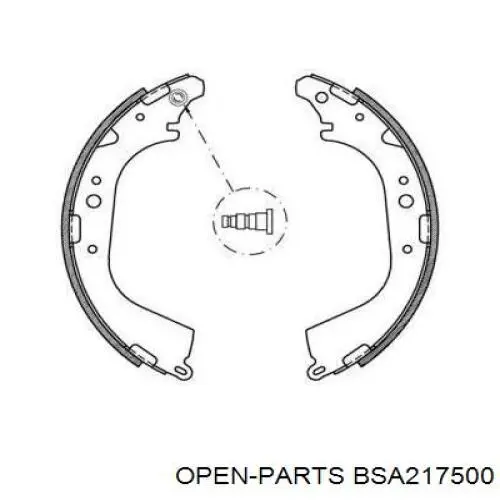 Задние барабанные колодки BSA217500 Open Parts