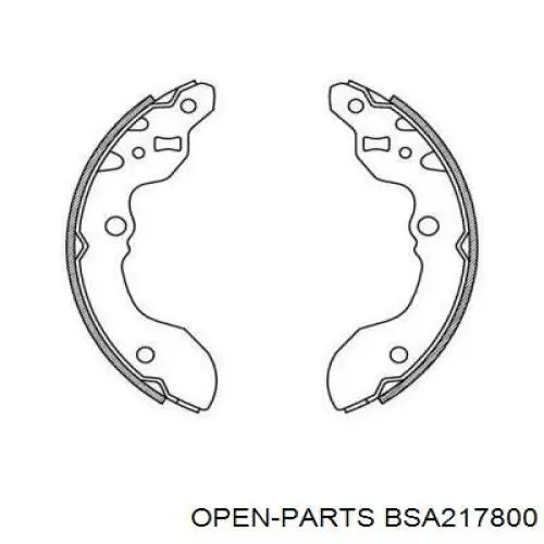 Задние барабанные колодки BSA217800 Open Parts