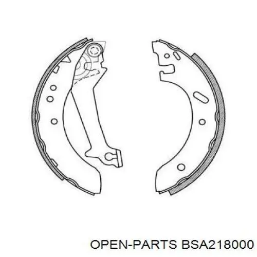 Задние барабанные колодки BSA218000 Open Parts