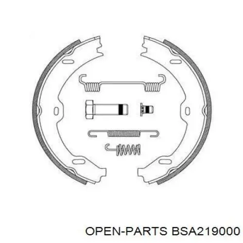 Колодки ручника BSA219000 Open Parts