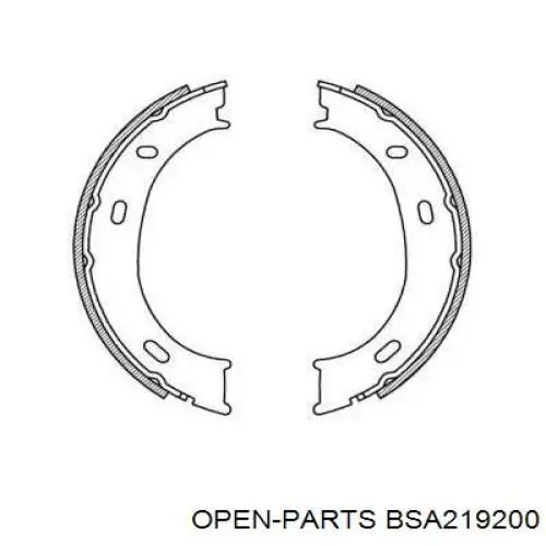 Колодки ручника BSA219200 Open Parts