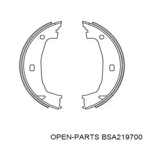 Колодки ручника BSA219700 Open Parts