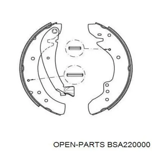 Задние барабанные колодки BSA220000 Open Parts