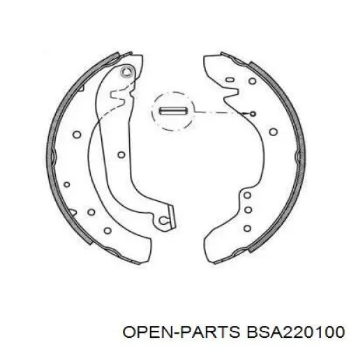 Задние барабанные колодки BSA220100 Open Parts