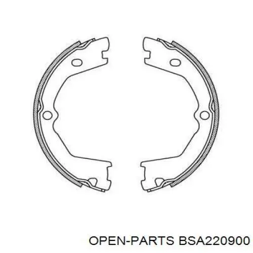 Задние барабанные колодки BSA220900 Open Parts