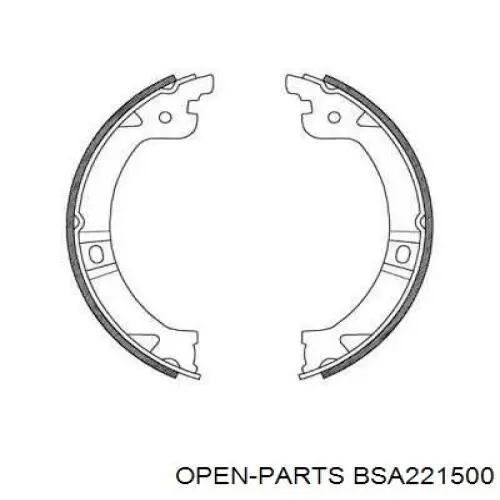 Колодки ручника BSA221500 Open Parts