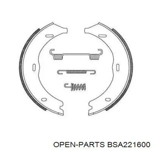 Колодки ручника BSA221600 Open Parts