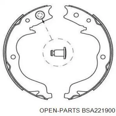 Колодки ручника BSA221900 Open Parts