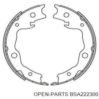 Колодки ручника BSA222300 Open Parts