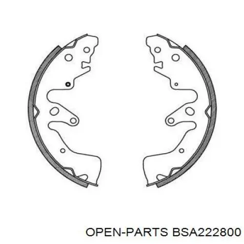 Задние барабанные колодки BSA222800 Open Parts