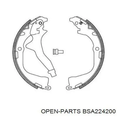 Задние барабанные колодки BSA224200 Open Parts