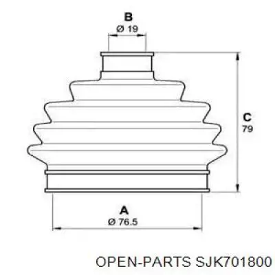 Пыльник ШРУСа внутренний SJK701800 Open Parts