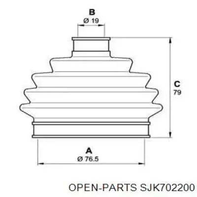 Пыльник ШРУСа наружный SJK702200 Open Parts