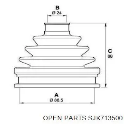 Пыльник ШРУСа наружный SJK713500 Open Parts