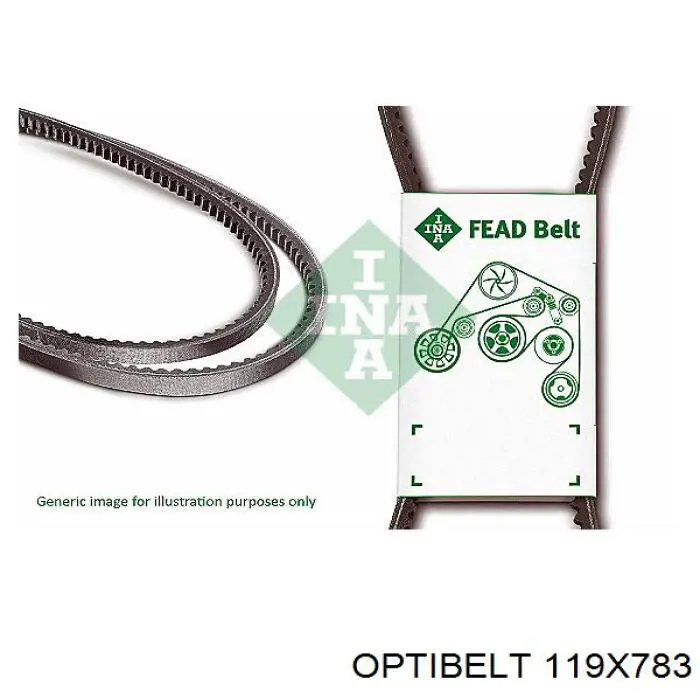 Купить 119X783 Optibelt Ремень генератора
