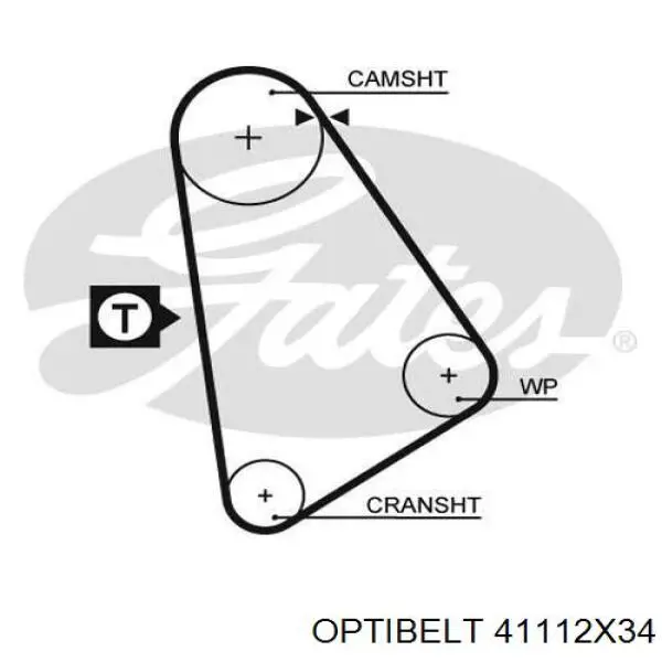 Ремень ГРМ 41112X34 Optibelt