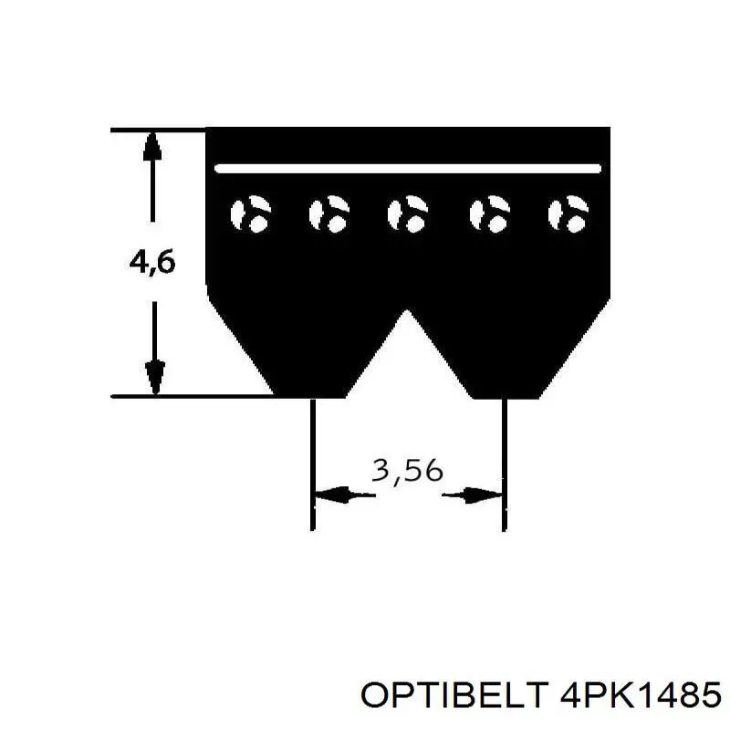 Ремень генератора 4PK1485 Optibelt