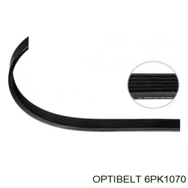 Ремень генератора 6PK1070 Optibelt