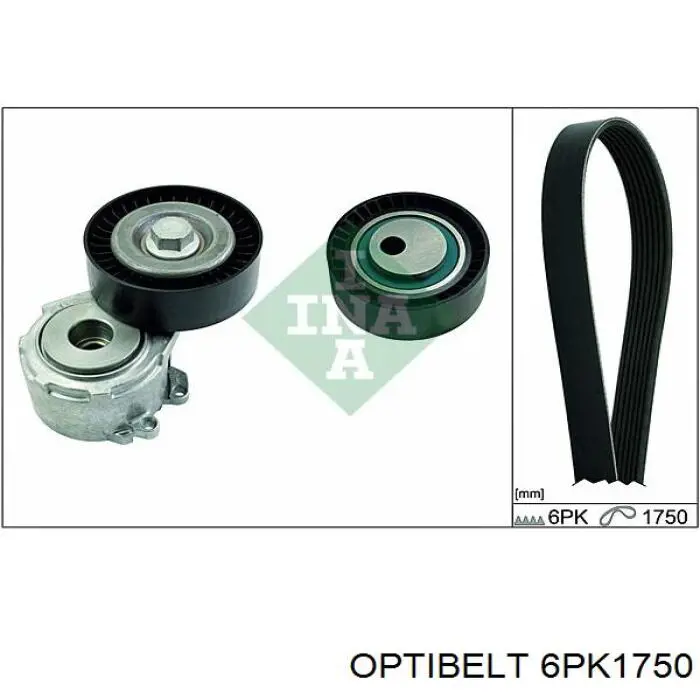 Ремень генератора 6PK1750 Optibelt