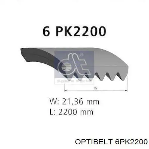 Клиновый ремень Optibelt 6PK2200 цена, от 17.18 USD