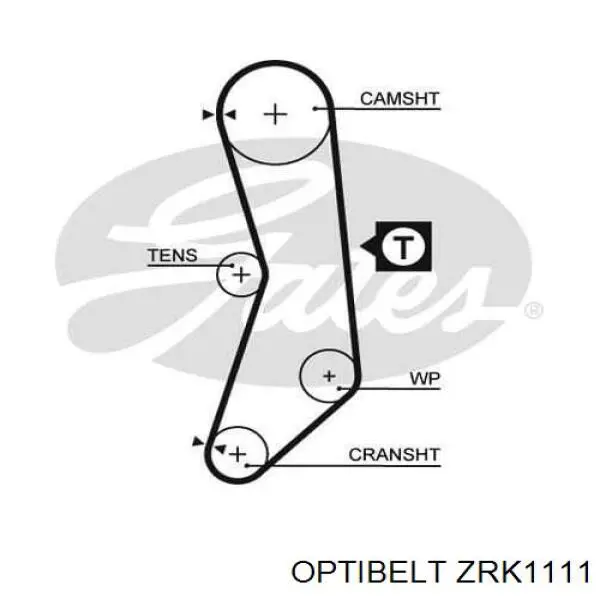 Ремень ГРМ ZRK1111 Optibelt