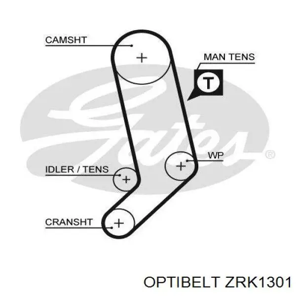 ГРМ ремни Optibelt ZRK1301