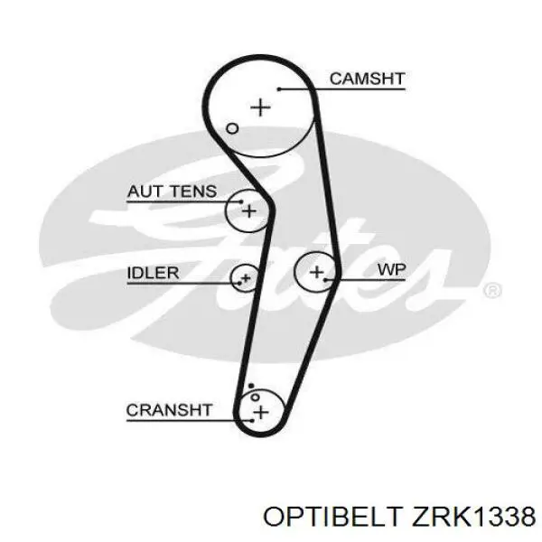 Ремень ГРМ ZRK1338 Optibelt