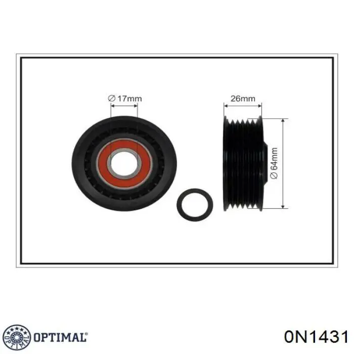 Ролик приводного ременя, паразитний 0N1431 Optimal